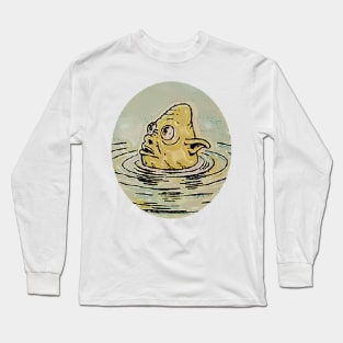 Alien fish floats in the lake Long Sleeve T-Shirt